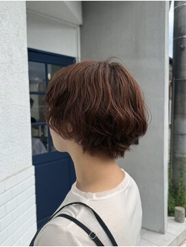 ニコヘアデザイン(nico hair design) 【マッシュパーマ】ショートボブ/ベリーショート/オレンジカラー