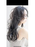 Aimee町田ニュアンスウェーブ×ブルーブラック