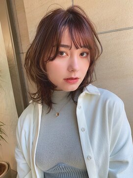 エレノア トーキョー 恵比寿(ELEANOAH TOKYO) くびれウルフ【ピンクベージュ 恵比寿 顔まわりレイヤー】