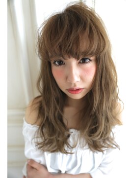 ナンバー デセオ 吉祥寺(N° deseo) 濡れ髪　切りっぱなし　オリーブカラー　セミウェットウェーブ