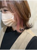 インナーカラーピンク　/髪質改善トリートメント/韓国/エクステ