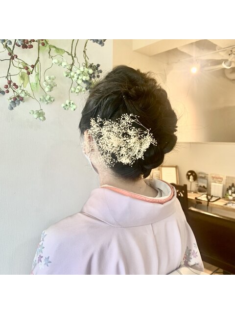 訪問着ヘアセット