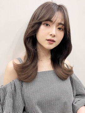 フォンズ(FONS) 愛されくびれミディ*韓国顔まわりカット&ラベンダーベージュ