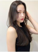 外ハネボブセクションカラーペールベージュ