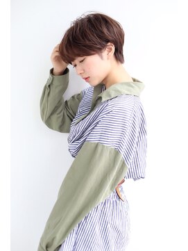 エレン 池袋(ElEn.) 【エレン池袋】小顔カット×大人気ショートボブ　薄め前髪