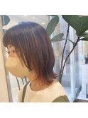 ≪ナチュラルお洒落なウルフボブ♪≫インナーオレンジピンク