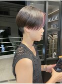ショートボブパーマ20代30代40代イヤリングカラー大人可愛い