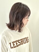 フォーク FOLK 【FOLK】赤みなし透明感グレージュ☆似合わせ外ハネウルフ♪