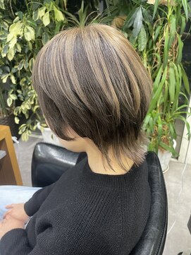 シェル 吉祥寺(shell) グレージュカラー/ボブウルフ/黒髪/ココアベージュ