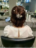 【 結婚式参列ヘアアレンジ × ハーフアップ 】浅野美紀