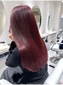【髪質改善】ツヤツヤロング×切りっぱなしロング×暖色系カラー