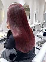 アム(amu)&nbsp;【髪質改善】ツヤツヤロング×切りっぱなしロング×暖色系カラー