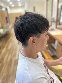 癖を活かしたツーブロック