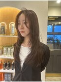 内巻きザクザクレイヤースタイルロイヤルパープルブラウン