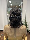 ハーフアップヘアアレンジ