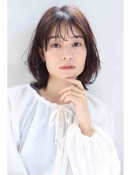 ウル(ulu) 外はねボブ くびれ 透明感カラー 白髪ぼかし 名東区