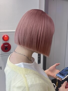 ガーデン 渋谷(GARDEN) ぱつっとボブハイトーンピンクヘア