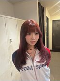 レイヤーカット×チェリーレッド