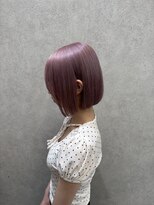 ロンド レア 天神大名店(Lond Le’a)&nbsp;ホワイトブロンド/外ハネボブ/美髪/ワイドバング/ブルーブラック