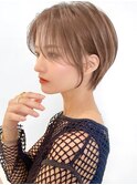 Say.丸みショートレイヤーミルクティーベージュシルキーベージュ