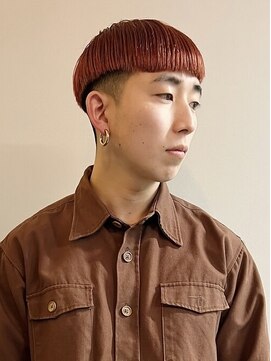 タロ(TALO) 【TALO】メンズかりあげマッシュ×オレンジブラウン