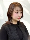 大人可愛い◎外ハネがポイントのミディアムボブ