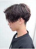 センターパート/波巻きパーマ/スパイラルパーマ/men's