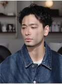 大人のソフトツイスパ/無造作パーマ/刈り上げ