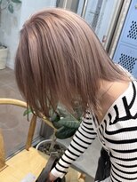 サンク 原宿 表参道(cinq)&nbsp;ヘーゼルベージュピンクベージュホワイトベージュ長めボブ韓国