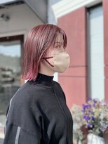 カラーズアンドロッソ(Colors&Rosso)&nbsp;ボルドー切りっぱなしボブ