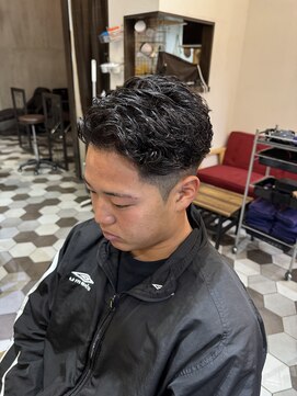 シェノン オム 梅田(CHAINON HOMME) MEN'S HAIR/オールバックパーマ/毛流れ/シチサン