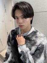トリッカ シブヤ(TRICCA SHIBUYA)&nbsp;メンズパーマカットニュアンスセンターパート毛流れアップバング