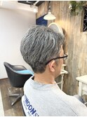 men's×grayスタイル