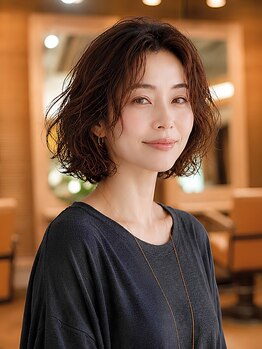 スリル ヘア アンド ネイル デザイン 恵比寿店(sulir hair and nail design)の写真/クセ毛対策にも◎トップのボリュームが気になる方にもおすすめ♪ダメージレス施術で大人女性に大好評★