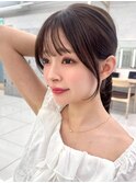 新杉田顔周りレイヤーカットダブルカラー白髪ぼかしハイライト