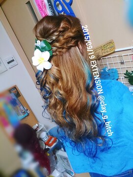 クレイジービッチ(CLAY G BITCH) 仙台エクステ 仙台ヘアセット 結婚式二次会 ヘアアレンジ