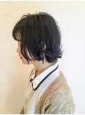 【morio鶴瀬】黒髪外ハネラフカール
