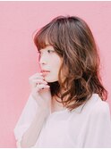 前髪くるんとゆるふわミディ/20代/30代/40代/50代/岡山/表町