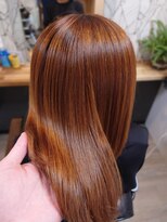 ヘアーカルチャー 小倉台店 HAIR CULTURE ハイトーンカラー髪質改善レッドブラウンミディアム