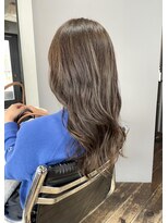 ヘアアンドメイク エジェリ(hair&make egerie) 外国人風ビーチハイライト・かきあげウェーブロング