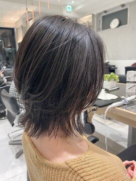 ガリカ 蔵前(Gallica) 【佐久間史将】大人なウルフレイヤーx透け感グレージュカラー