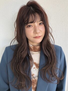 ヘアークリアー せんげん台 大人可愛い ロングスタイル レッドブラウン 艶感◎