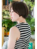 オリーブグレージュ大人ボブ束感ショートh2戸田公園30代40代50代