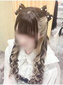 立体リボンハーフツイン/梅田ヘアセット