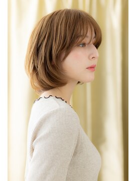 カバーヘア ブリス 大宮西口(COVER HAIR bliss) オレンジベージュ似合わせカット大人ショートボブY大宮30代40代!