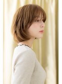 オレンジベージュ似合わせカット大人ショートボブY大宮30代40代