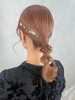 ロングおくれ毛美髪ミディアム前髪カット_ba533481