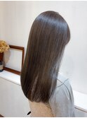 愛されストレート/小顔ロング/ダスティーピンク/アースカラー