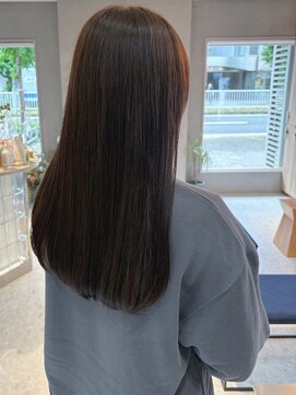 バイエイト(X８) ◎寒色ブラウン/地毛風ストレート/顔まわりレイヤー