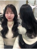 ブルーブラック/韓国ヘア/くびれヘア/髪質改善/表参道
